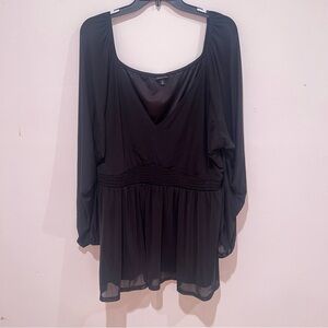 Torrid Black Long Sleeve Blouse